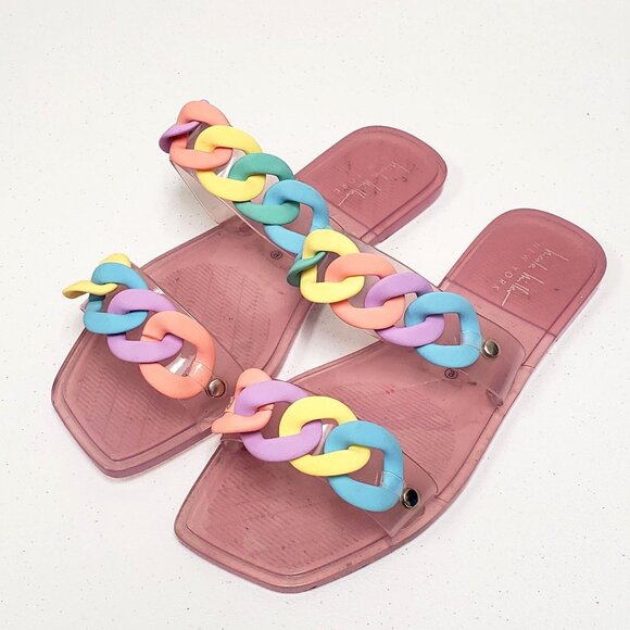 Nicole Miller Shoes - Nicole Miller Womens Pink Jelly Cherrie Sandals Size 9